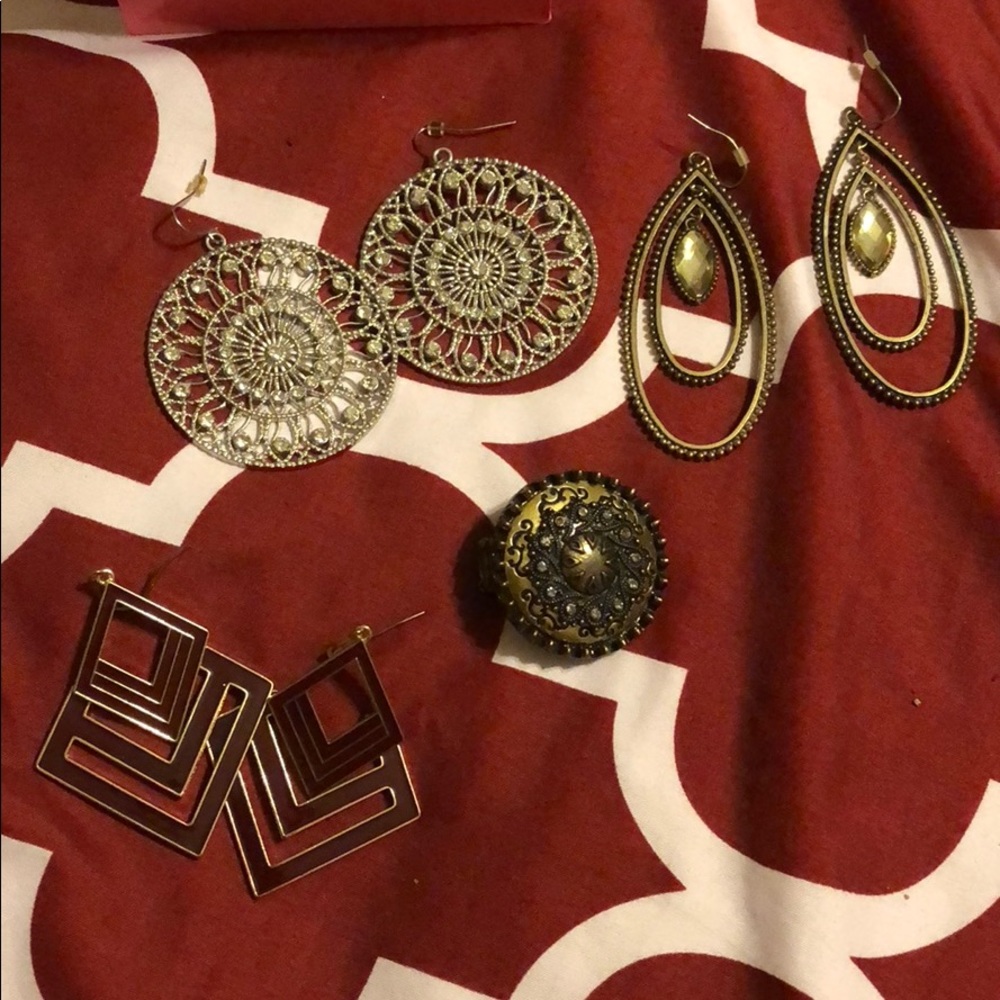 Earrings and a ring